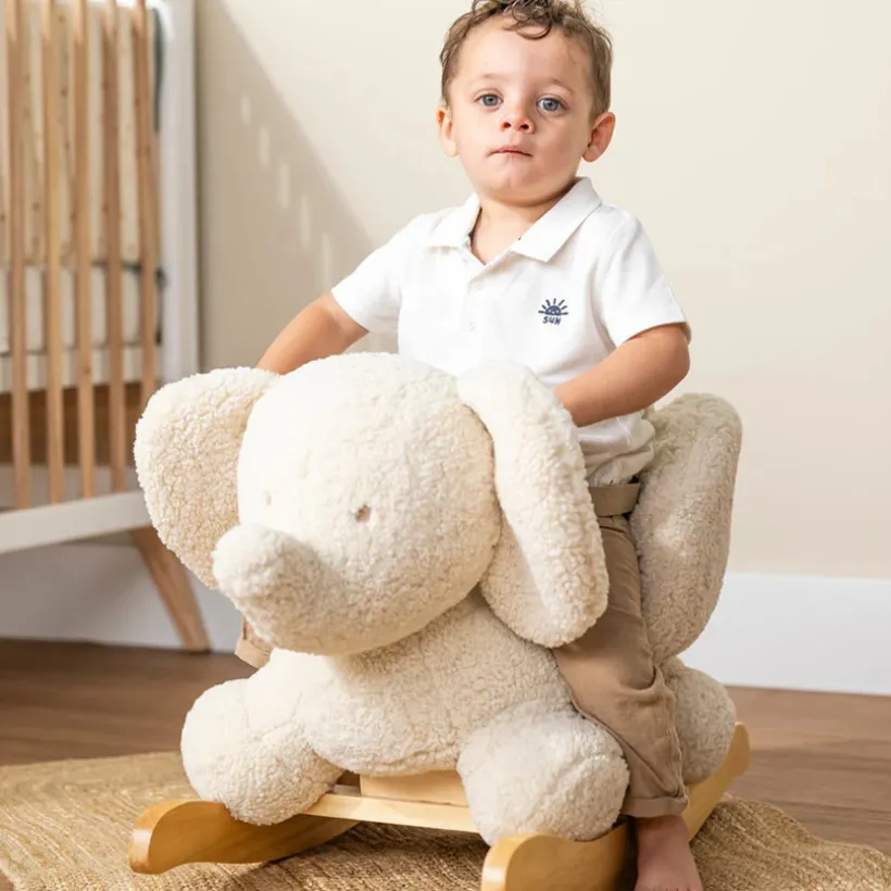 Schommeldier olifant Teddy Ecru