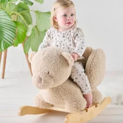 Schommeldier Teddy beer Beige 59 cm