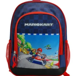 Schooltas rugtas Mario Kart 38 cm - Marineblauw