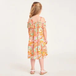 Schouderbandjes jurk met fantasieprint meisjes