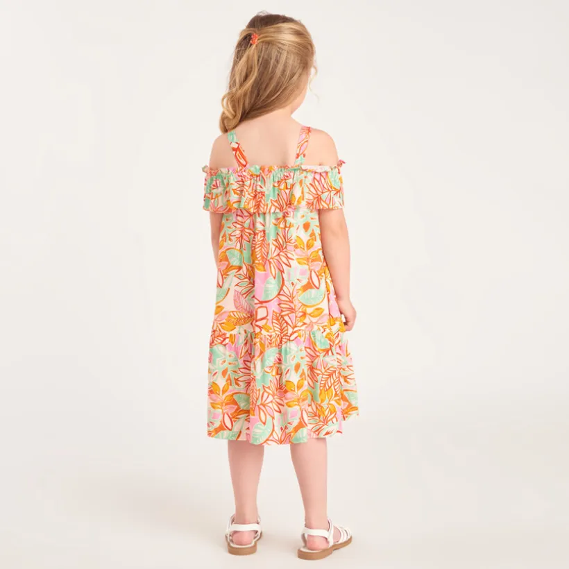 Schouderbandjes jurk met fantasieprint meisjes