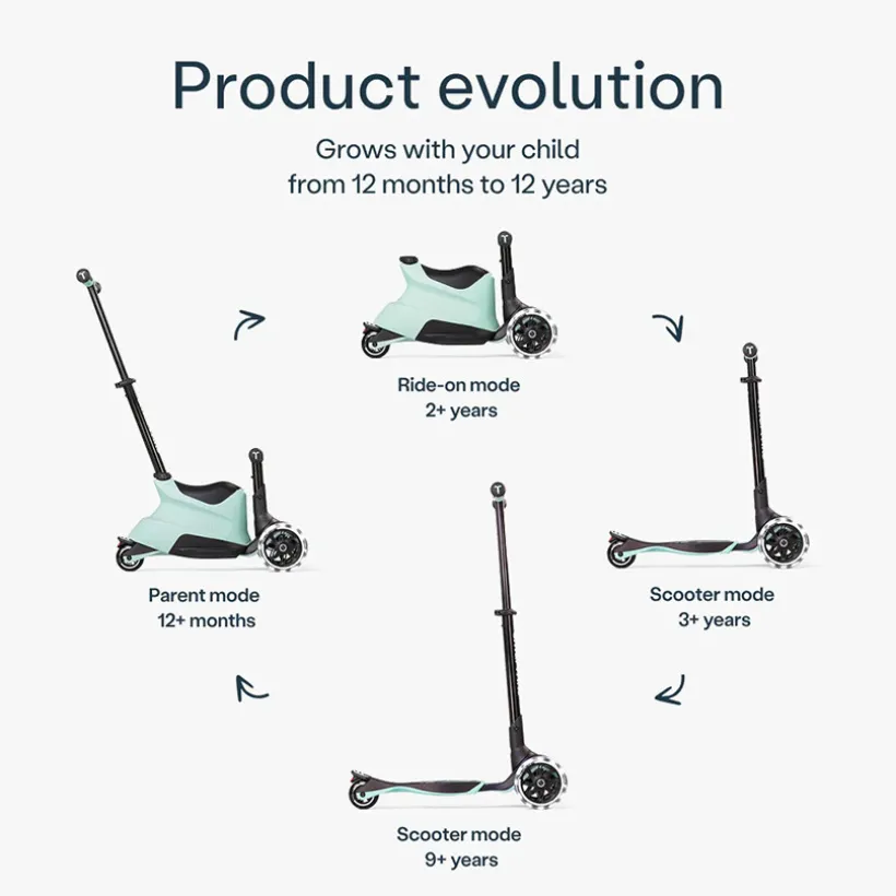 Scooter Xtend Ride On Step 3-in-1 Soft Mint 12M-12Jaar