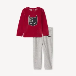 Set Batman Warner pyjama voor baby jongen met verschillende afwerkingen afhankelijk van de leeftijd