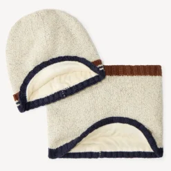 Set bonnet et snood garçon doublé en velours