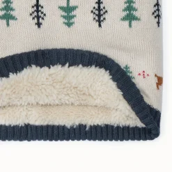 Set bonnetje + gebreide snood in jacquard jongens.