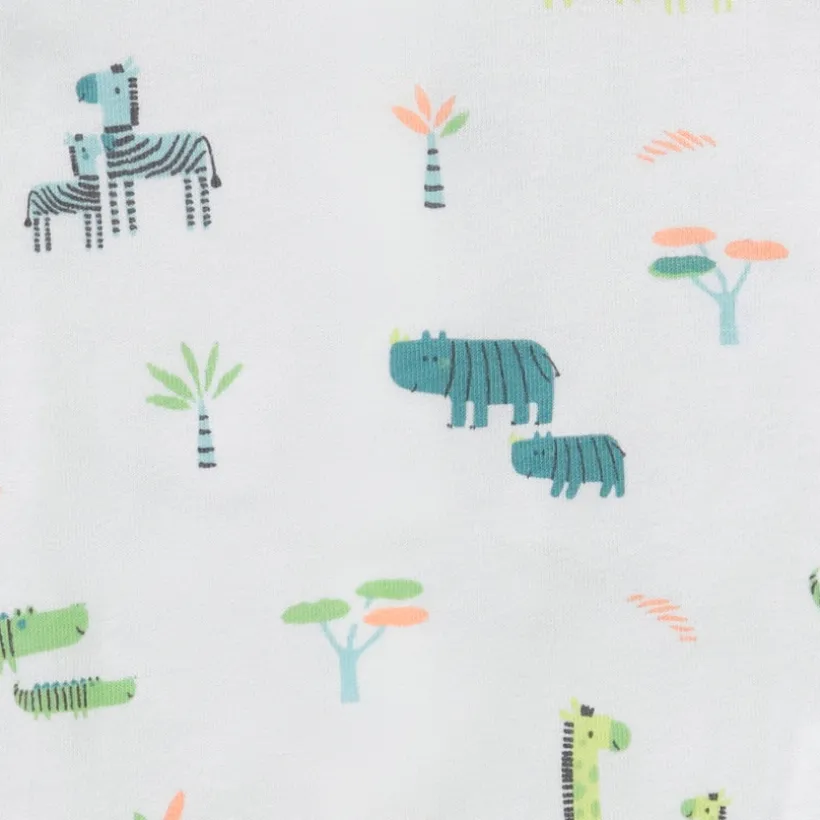 Set 2-delig korte salopette + bedrukt t-shirt voor baby jongen