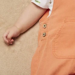 Set 2-delig korte salopette + bedrukt t-shirt voor baby jongen