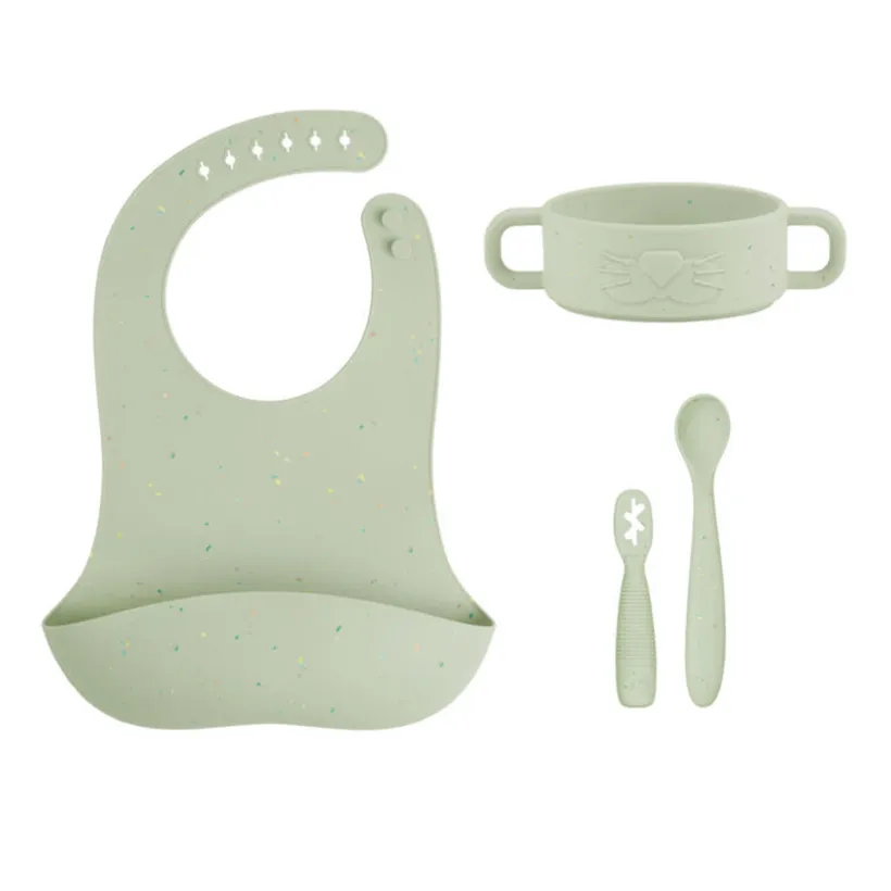 Set de repas bébé Mini Arty vert
