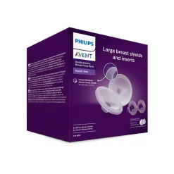 Set grote maat speentjes en opzetstukken voor Philips Avent handsfree melkopvangschelpen SCF439/01