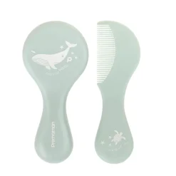 Set haaraccessoires borstel en kam groen