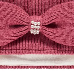 Set in gebreid muts + snood met strass voor meisjes