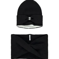 Set in gebreid muts + snood met strass voor meisjes
