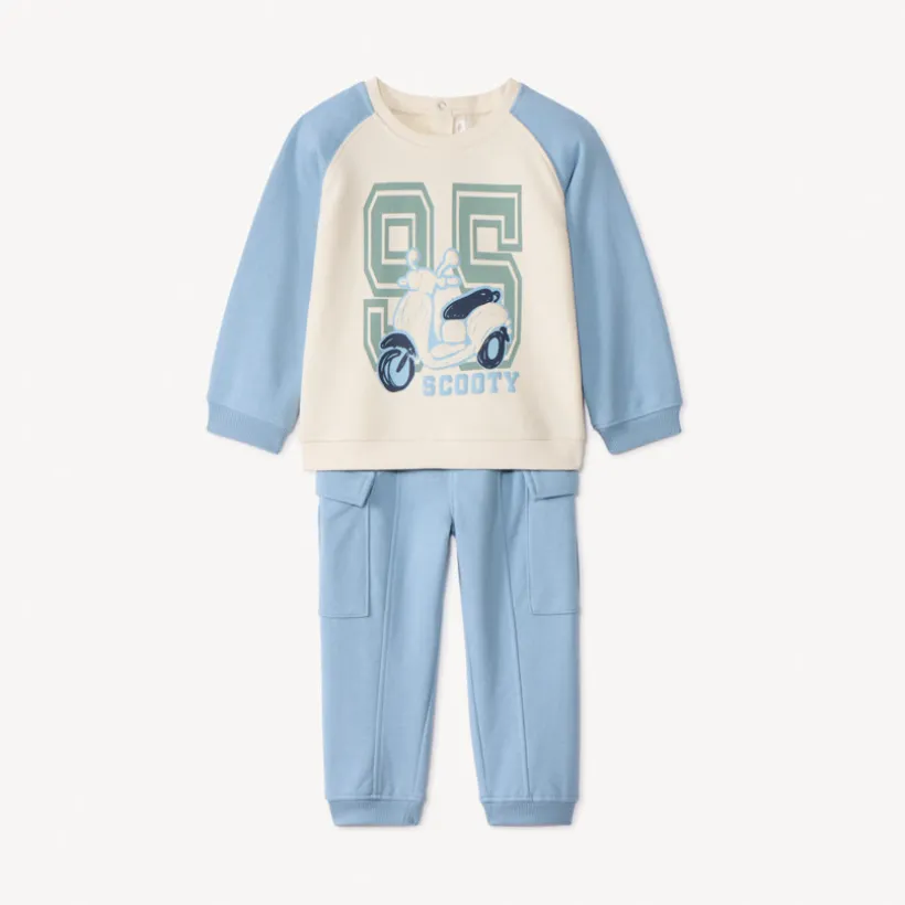Setje sweatshirt en cargo joggingbroek voor babyjongens