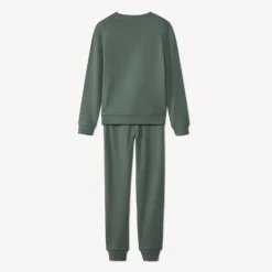 Set jogging in fleece uni kaki jongens