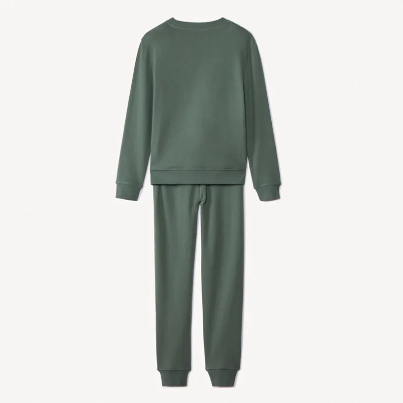 Set jogging in fleece uni kaki jongens