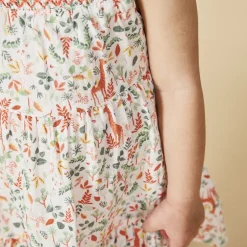 Set jurk + hoofdband met plantenprint voor baby meisjes