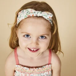 Set jurk + hoofdband met plantenprint voor baby meisjes