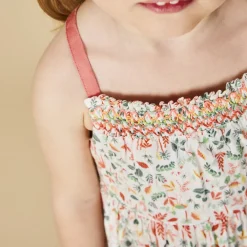 Set jurk + hoofdband met plantenprint voor baby meisjes