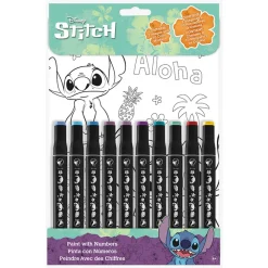 Set kleurplaten op nummer + viltstiften Stitch