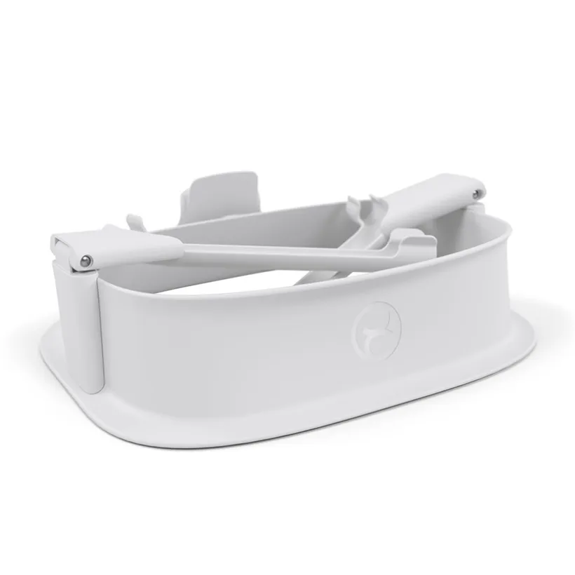 Set leertoren voor hoge stoel Lemo all white met siliconen matten