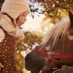 Set muts, snood en wanten in sherpa voor babymeisje