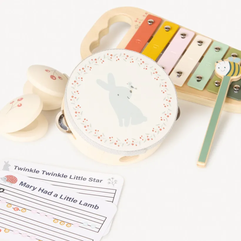 Set muzikale houten "Hallo Les Petits