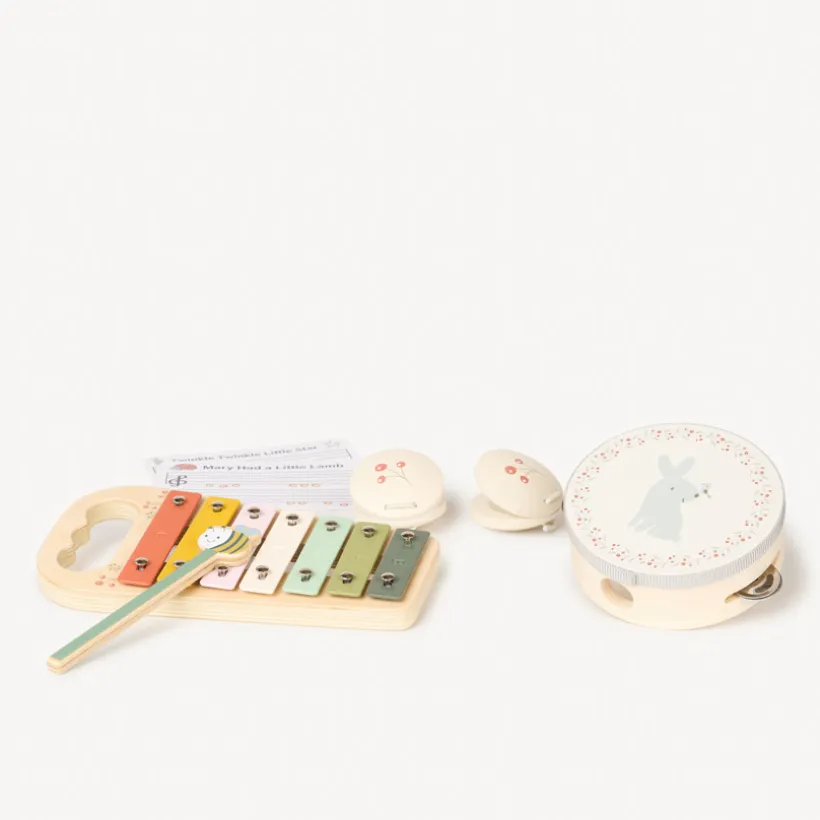 Set muzikale houten "Hallo Les Petits