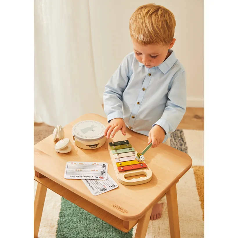Set muzikale houten "Hallo Les Petits