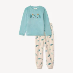 Set pyjama bimateriaal met draakpatroon jongens