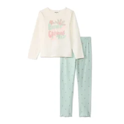 Set pyjama 2-delig fantasie met gestipte broek meisjes