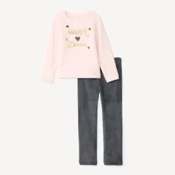 Set pyjama 2-delig fantasie sherpa meisjes