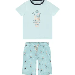 Set pyjama 2-delig t-shirt + short fantasie surf voor jongens