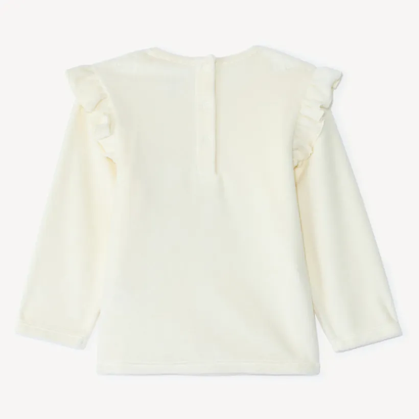Set pyjama fluweel kerst voor babymeisje met afwerkingen volgens leeftijd