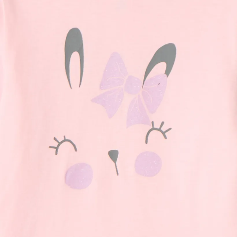 Set pyjama lange in bedrukt jersey voor babymeisjes