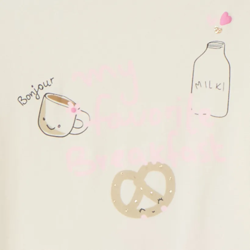 Set pyjama lang met kawaii pretzelmotief meisjes
