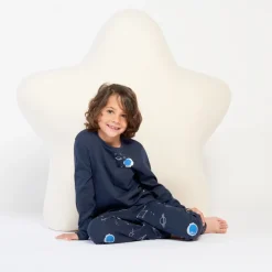 Set pyjama lang met ruimteprint jongens