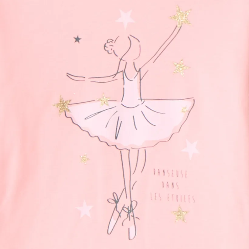 Set pyjama met ballerina-print meisjes