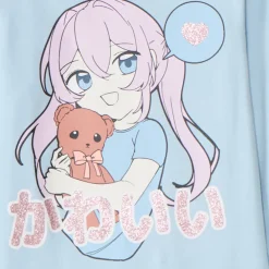 Set pyjama met manga-print en overal hartjesprint meisjes