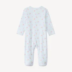 Set pyjama met slabbetje met bloemenprint voor babymeisje en verschillende sluitingen volgens leeftijd