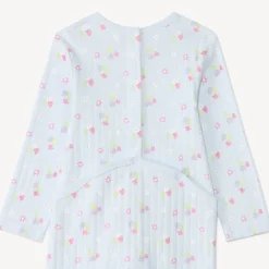 Set pyjama met slabbetje met bloemenprint voor babymeisje en verschillende sluitingen volgens leeftijd