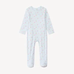 Set pyjama met slabbetje met bloemenprint voor babymeisje en verschillende sluitingen volgens leeftijd