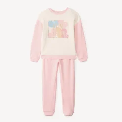Set sweatshirt colorblock fantasie met jogging meisjes