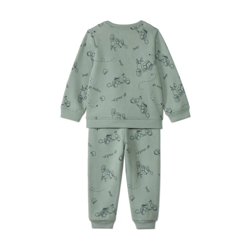Set sweatshirt en jogging met Scoot-print voor babyjongen