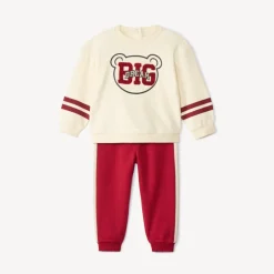 Set sweatshirt fantasiebeer met joggingbroek voor babyjongen