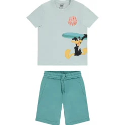 Set T-shirt met korte mouwen Daffy Duck Warner + bermuda voor jongen