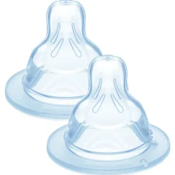 Set van 2 anatomische spenen van silicone - Toestroom 1 langzaam