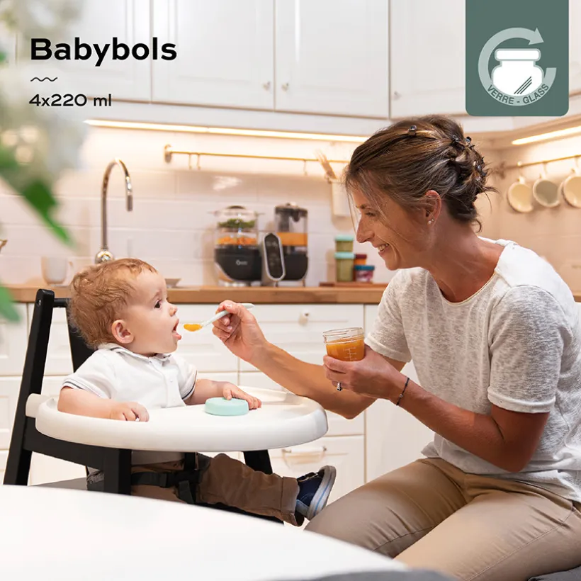 Set van 4 Babybols in glas - 240ml