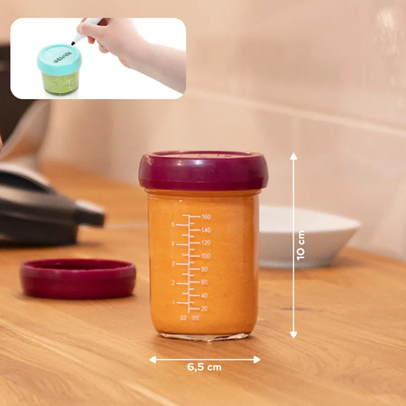 Set van 4 Babybols in glas - 240ml