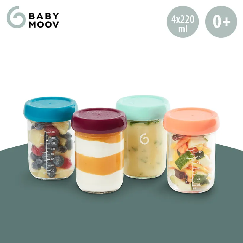 Set van 4 Babybols in glas - 240ml