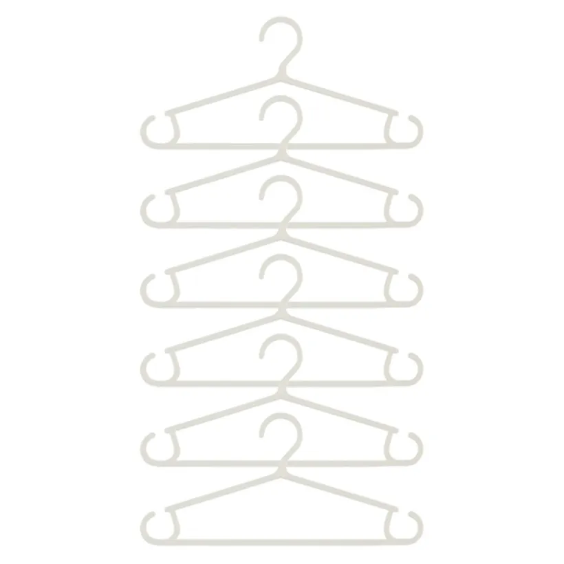 Set van 6 babyhangers - Wit